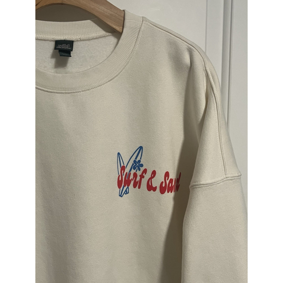Wild Fable Sweatshirt Women's Large Cream Surf & Sand NWT - Picture 3 of 12